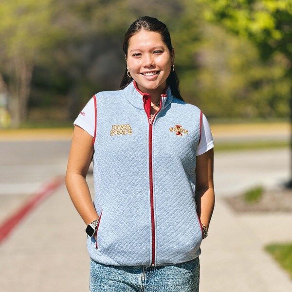 Authentic Brand Women's Iowa State I-State Gray Vest